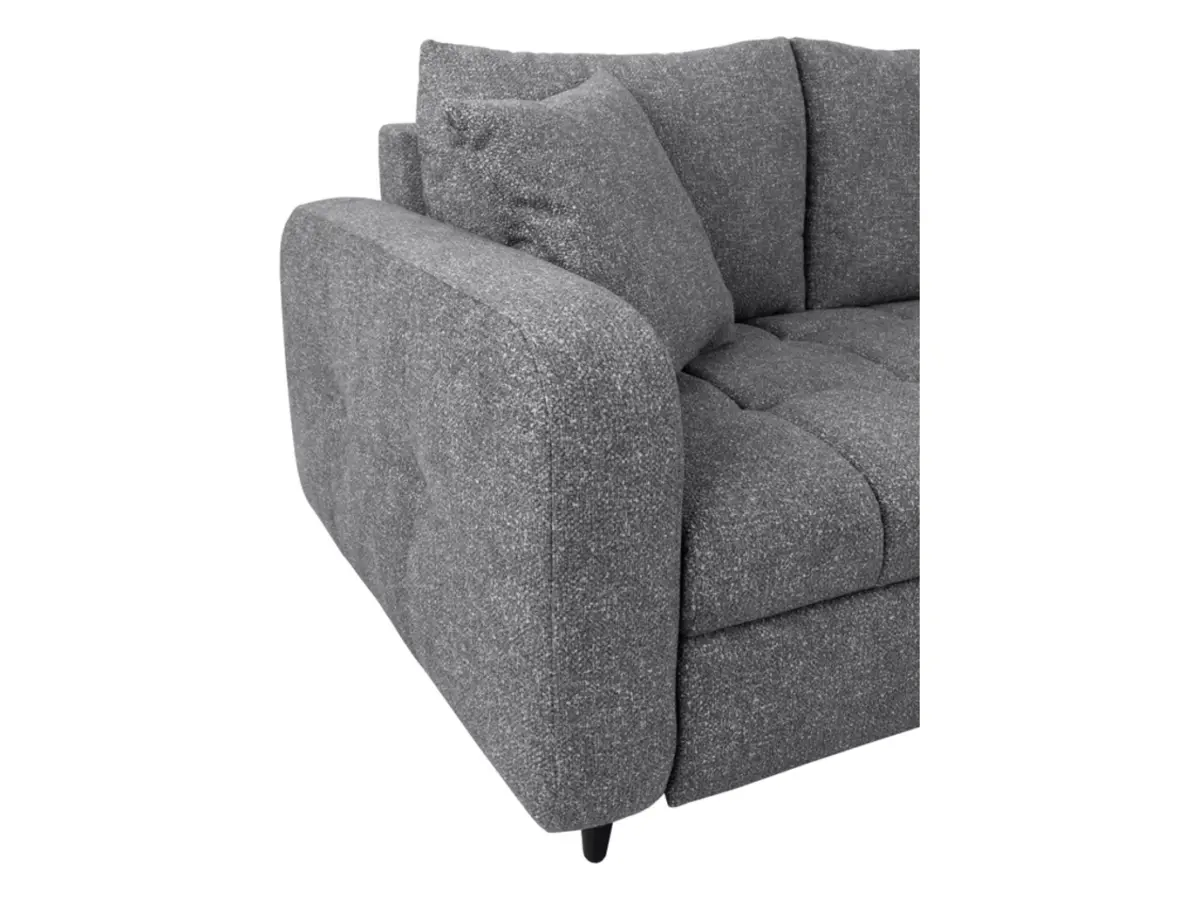 Sofá rinconera universal Twist New desplegable con arcón gris