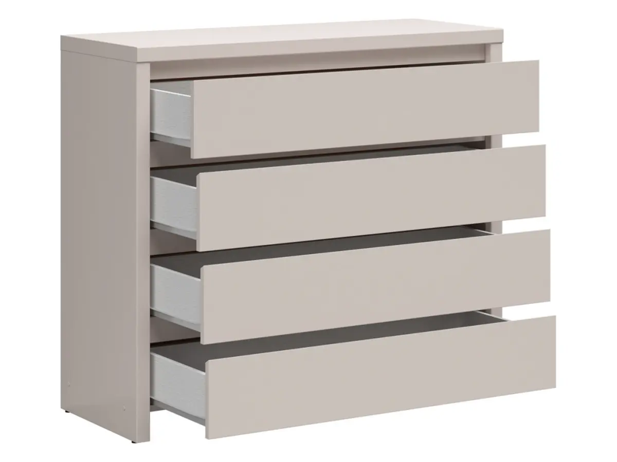 Cómoda Kaspian 105 cm con 4 cajones cachemira