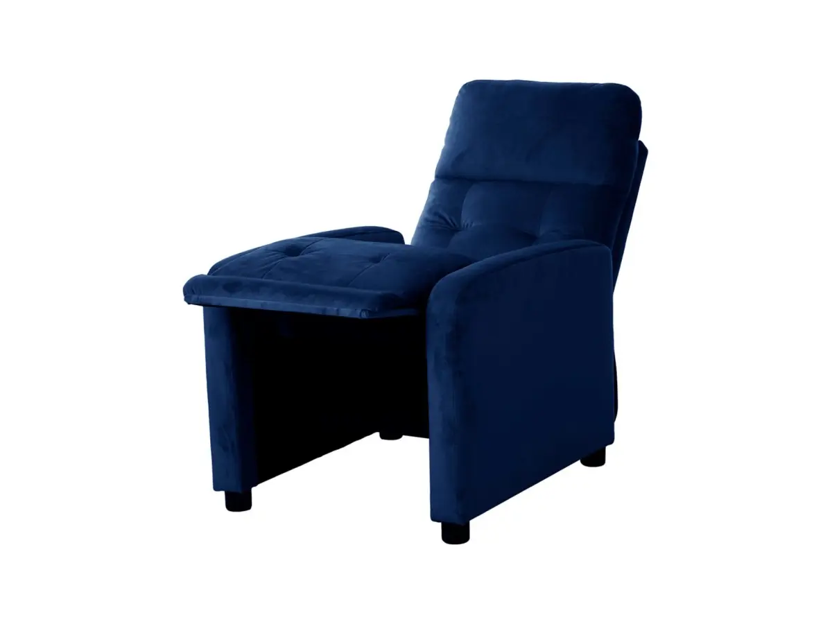 Sillón tradicional Monti con función relax azul