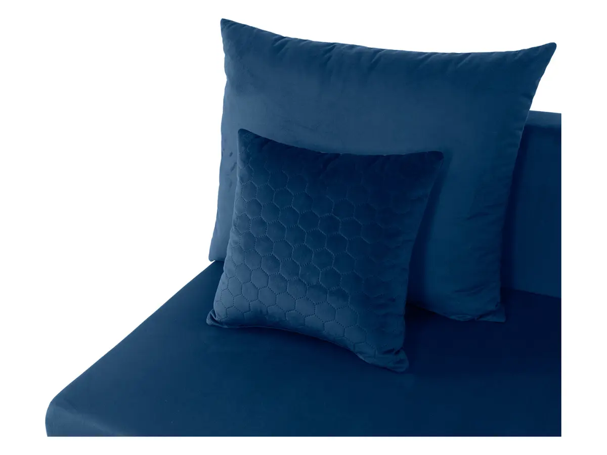 Sofá rinconera universal Laro convertible con arcón azul marino