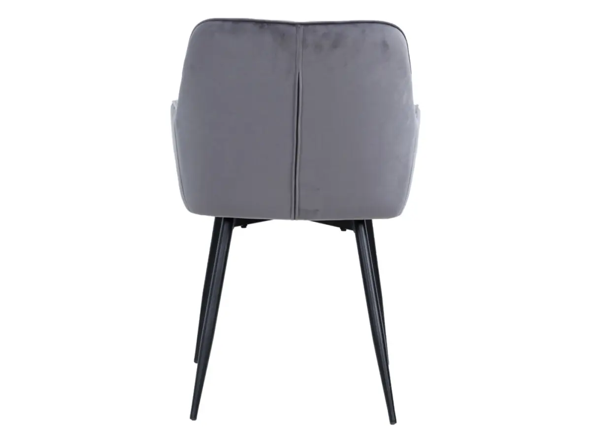 Krzesło tapicerowane Nicolas z szarego aksamitu
