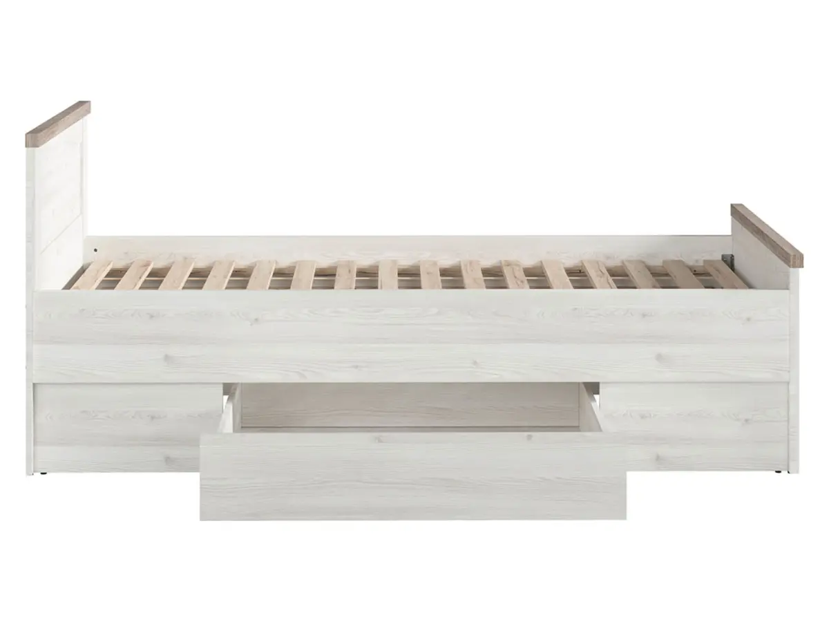 Cama Luca Juzi 90x200 con cajón alerce sibiu claro
