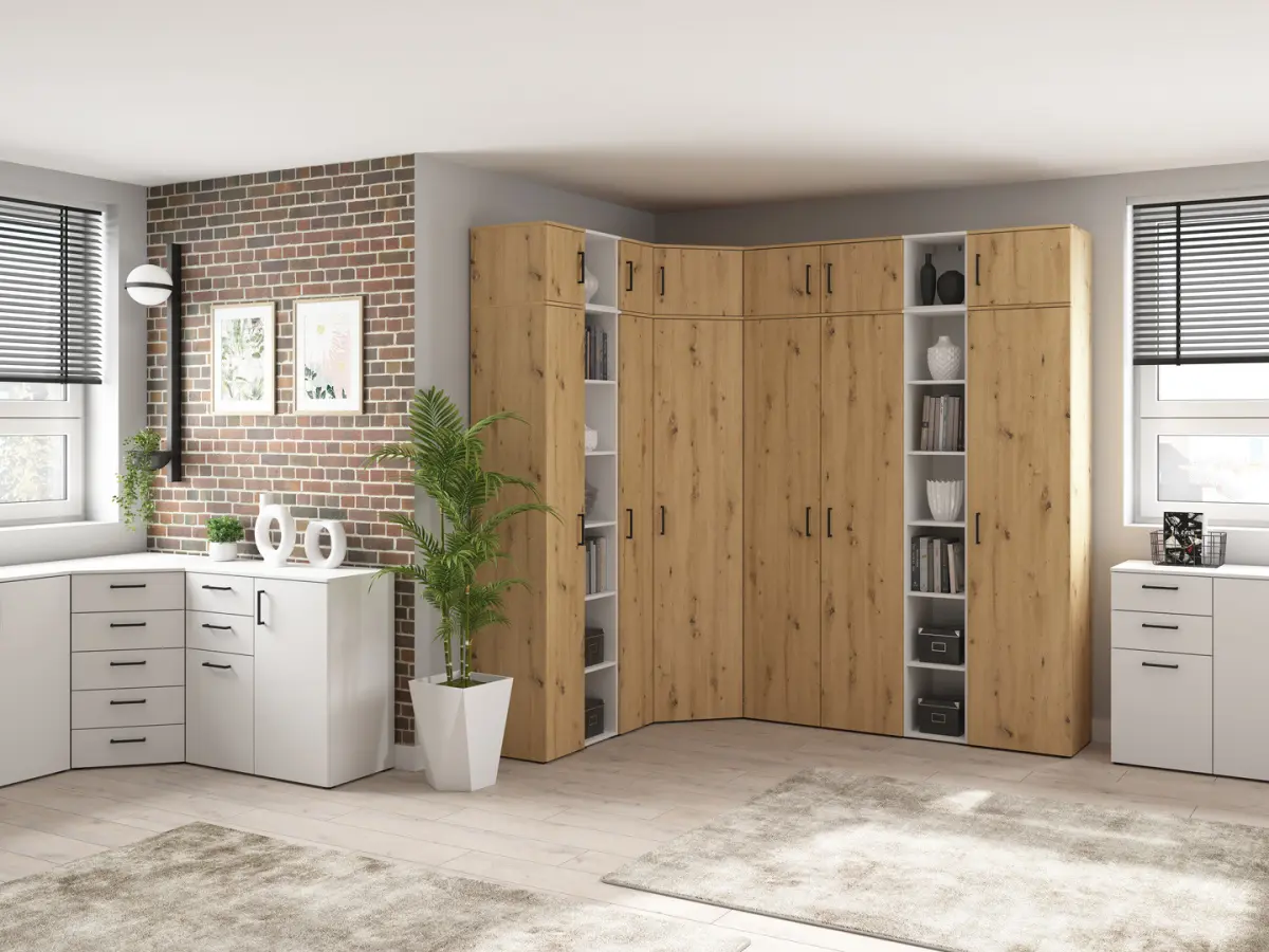 Estantería MultiDo 80 cm con 2 puertas atelier claro