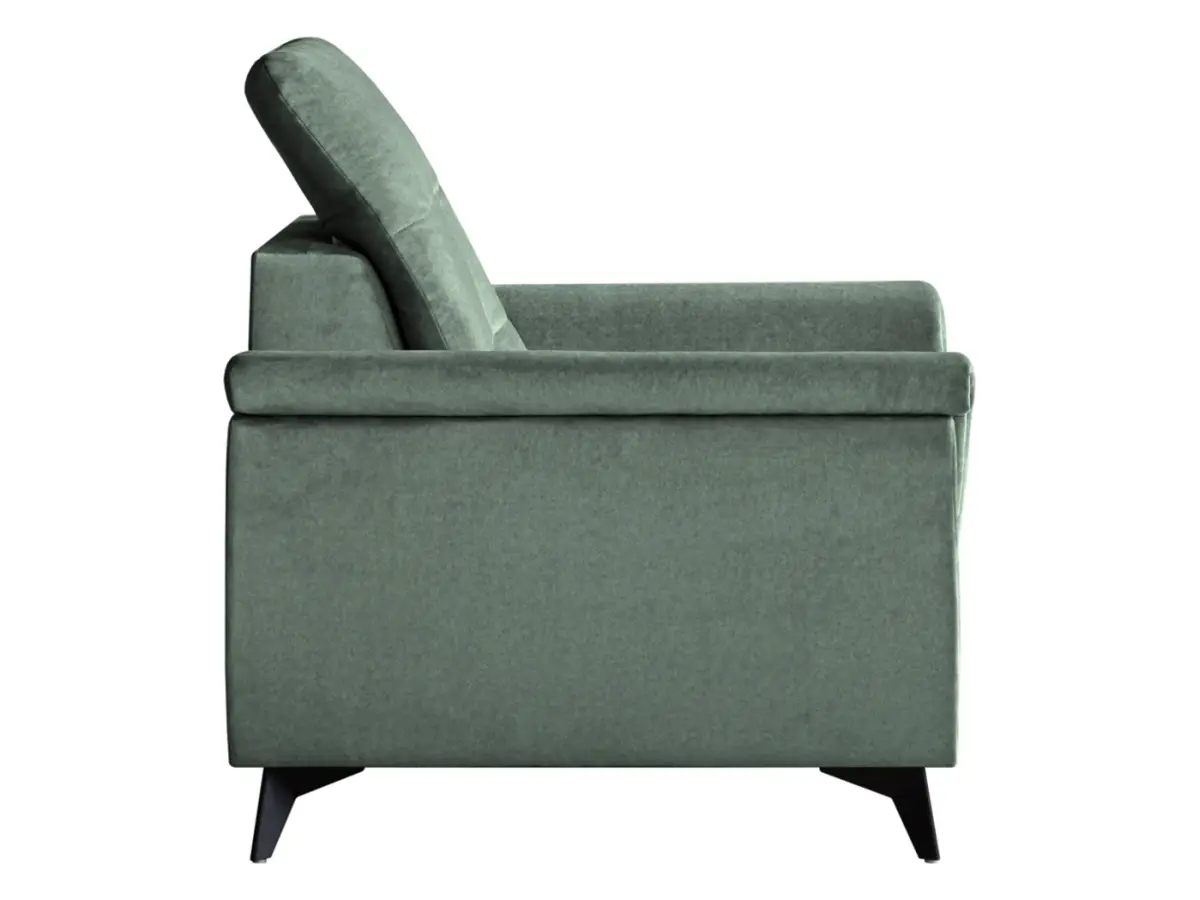 Sillón Doria de terciopelo verde