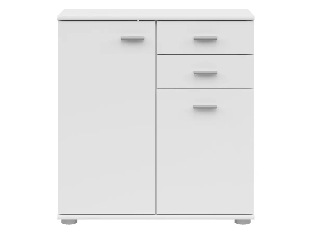 Cómoda Noeda 71 cm con 2 puertas y 2 cajones blanca