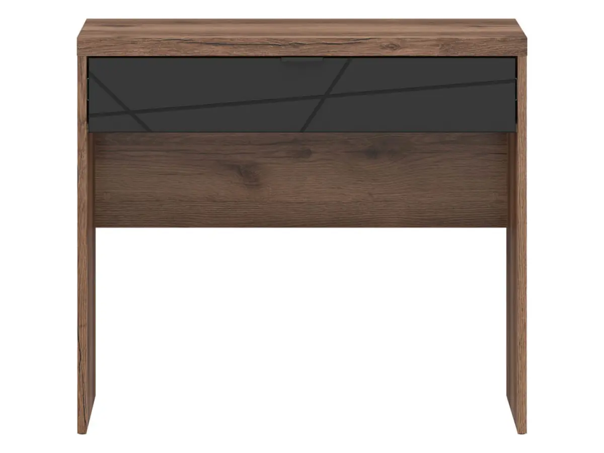 Tocador Forn 39 cm con cajón roble delano oscuro/negro mate