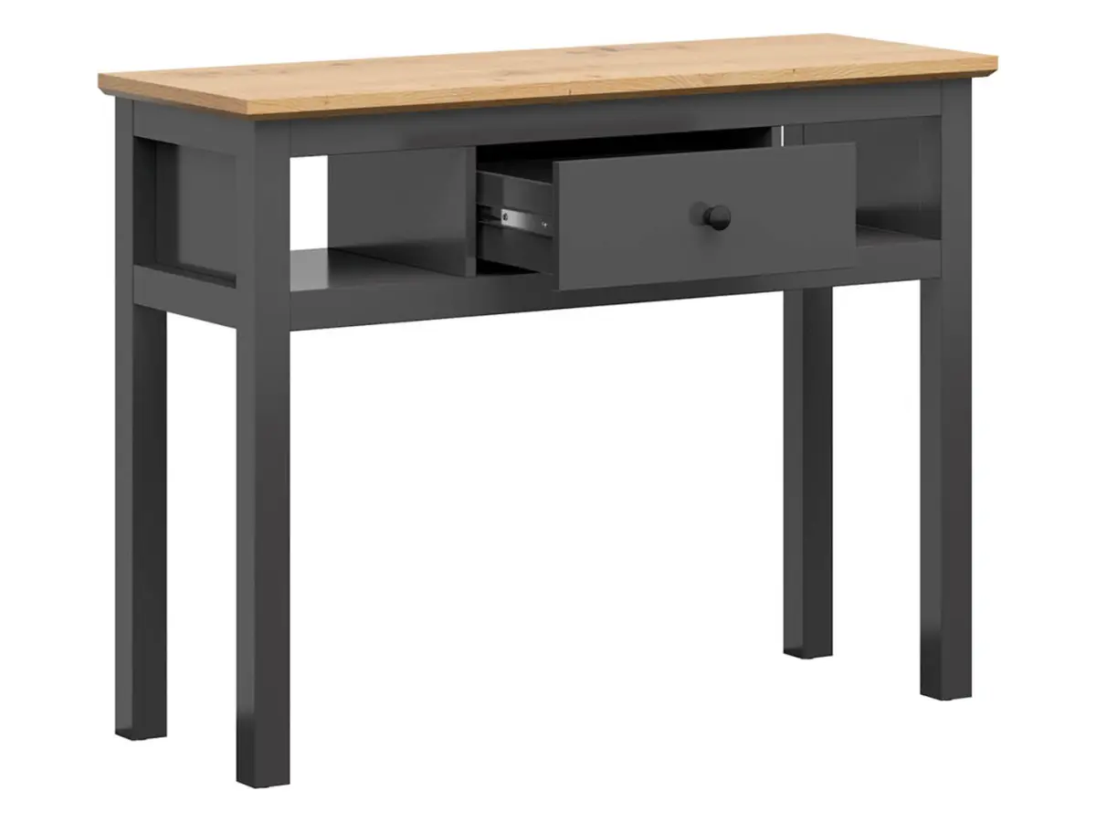 Tocador Hesen 114 cm con cajón y 2 estantes grafito