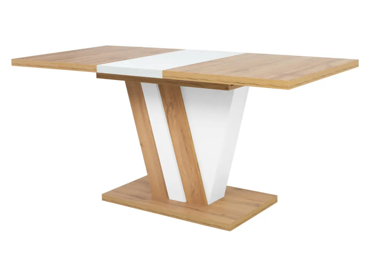 Mesa extensible Zatar 125/170x75 roble wotan/blanco
