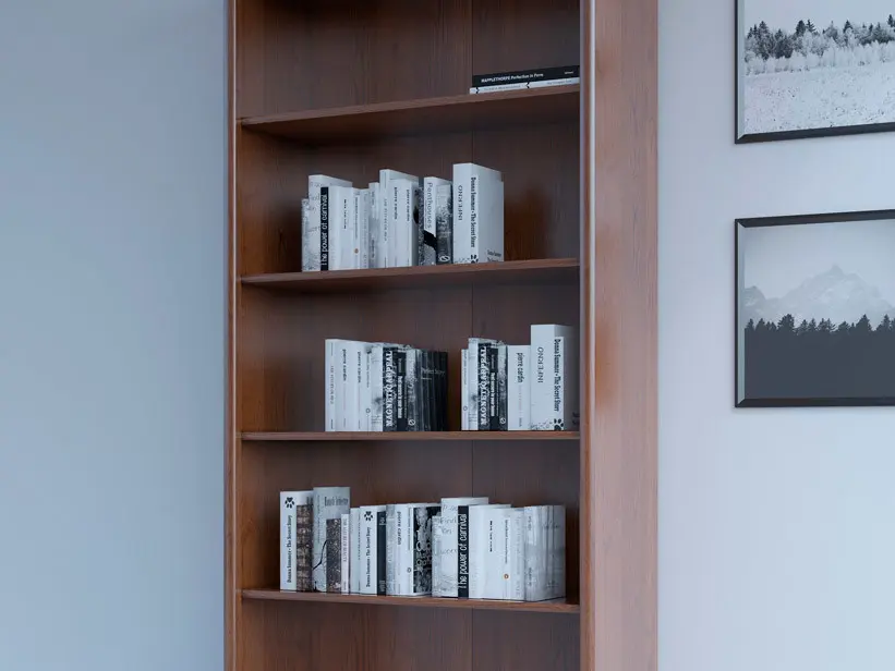 Estantería Kent 110 cm con 4 estantes castaño