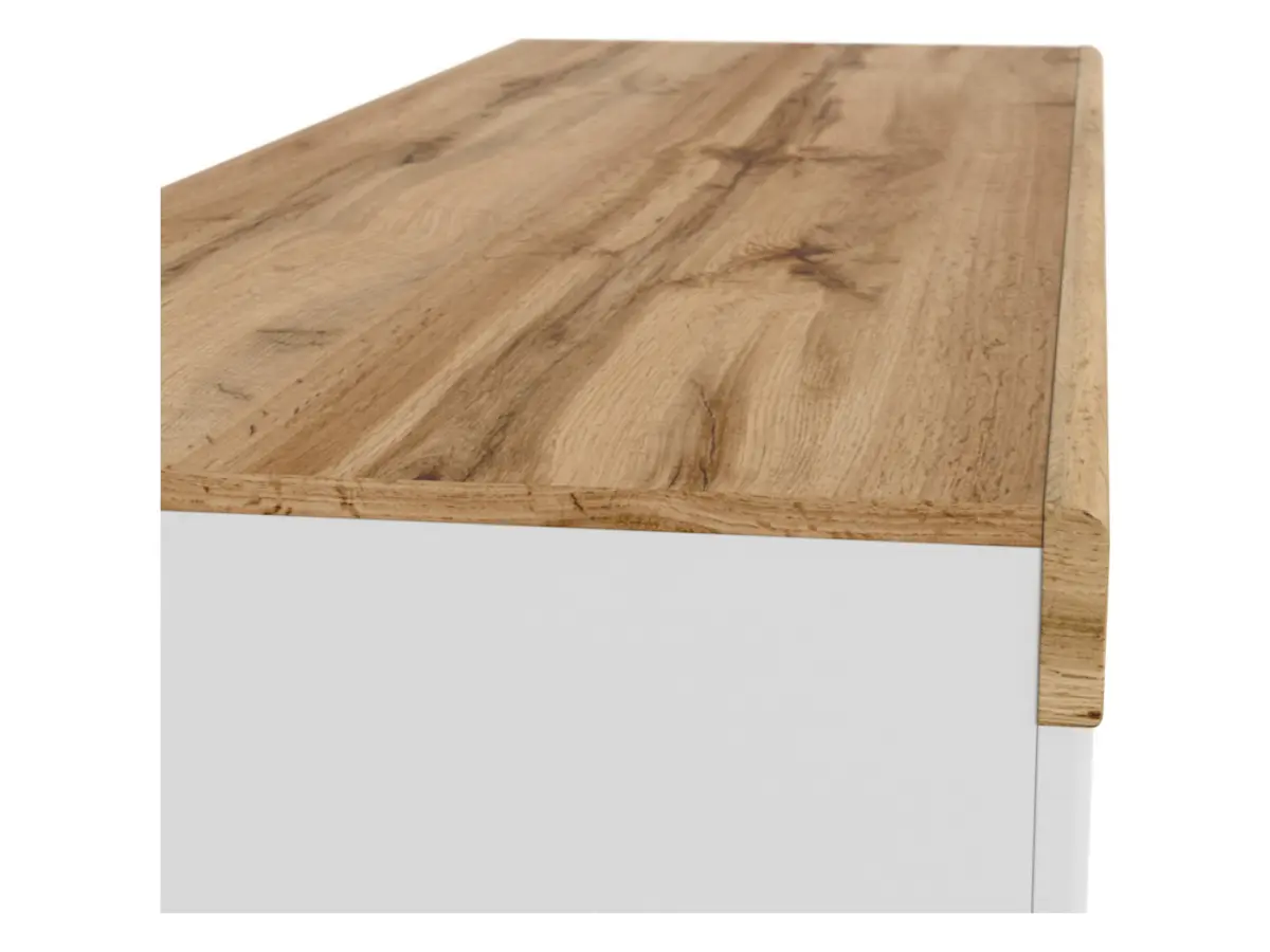 Письменный стол Holten 130 см с дверцей и ящиком дуб вотан/белый