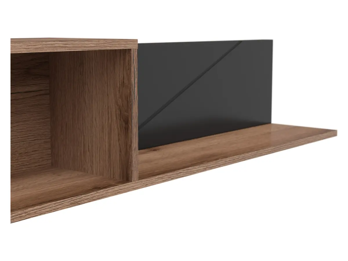 Estante de pared Forn 156 cm roble delano oscuro/negro