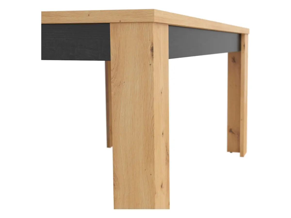Mesa extensible Ostia 160/200x90 roble artisan/roble negro