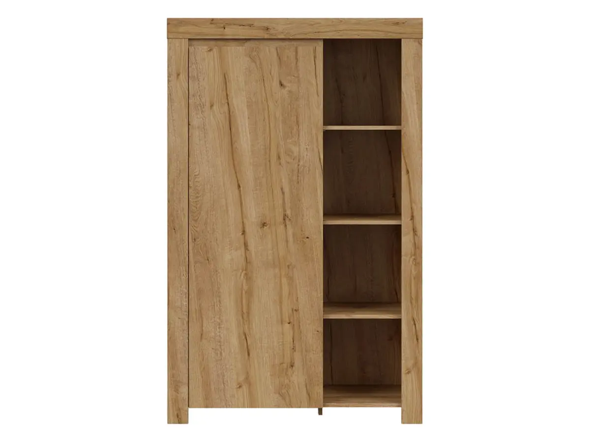 Estantería Holten 98 cm con puertas y 4 estantes roble waterford