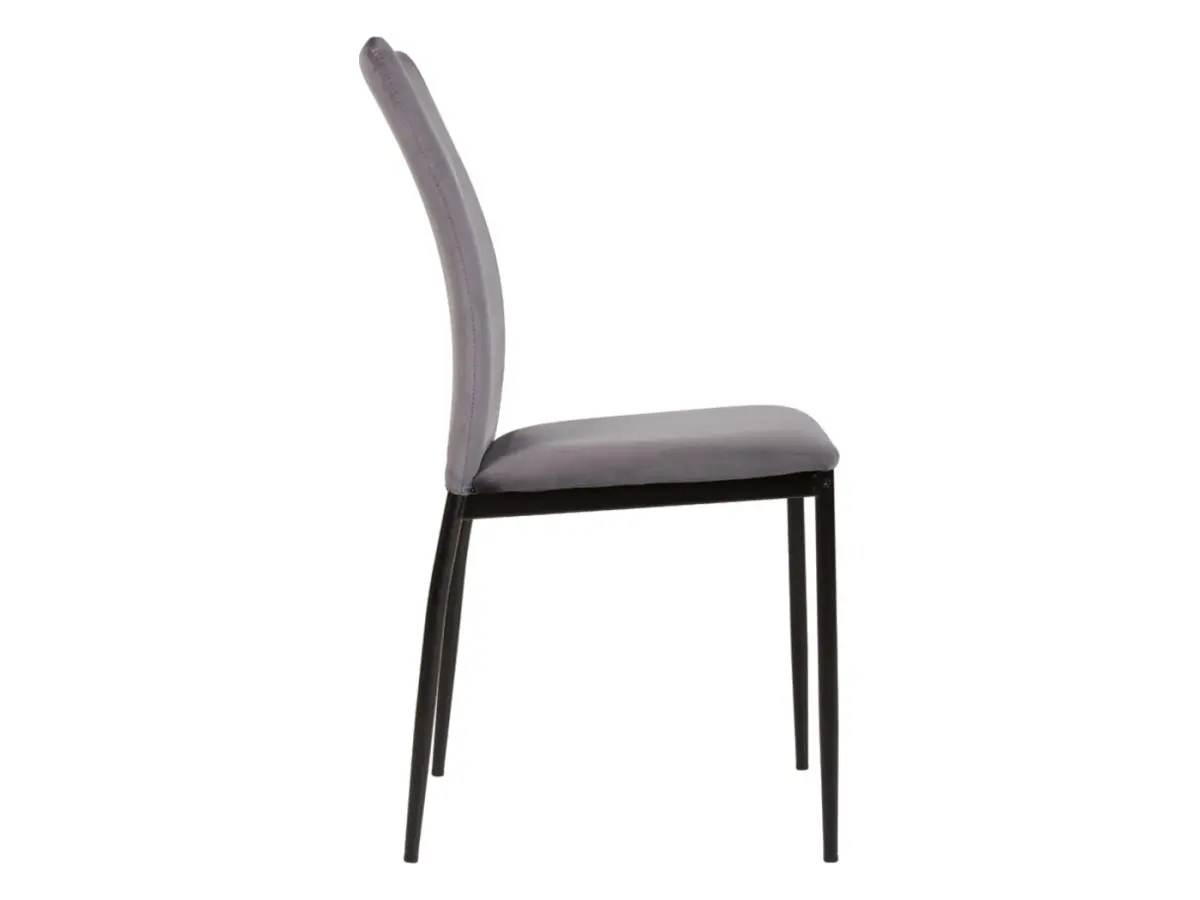 Стул обитый Weyer велюровый серый