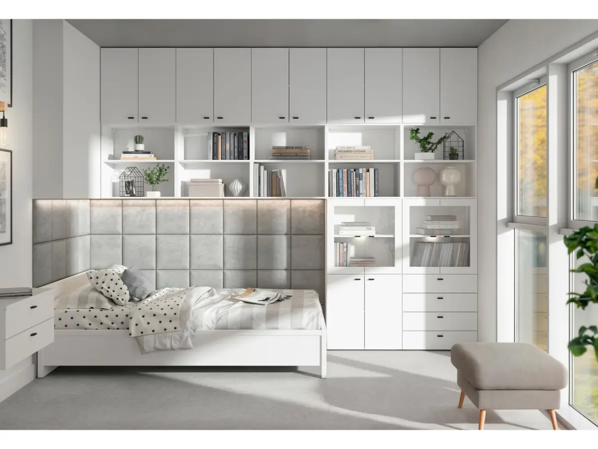 Vitrina System 64 de 2 puertas blanca