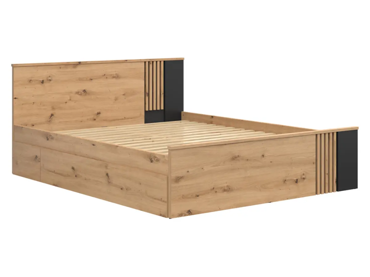 Cama Vabres 160x200 roble artisan lamas