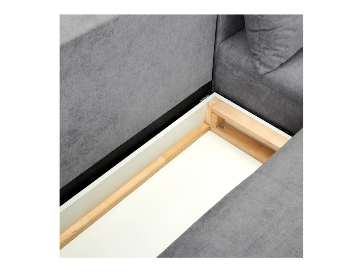 Універсальний кутовий диван Ponty розкладний з нішею сірий