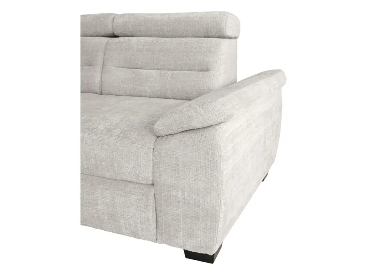 Sofá rinconera izquierda Aguda convertible con arcón beige