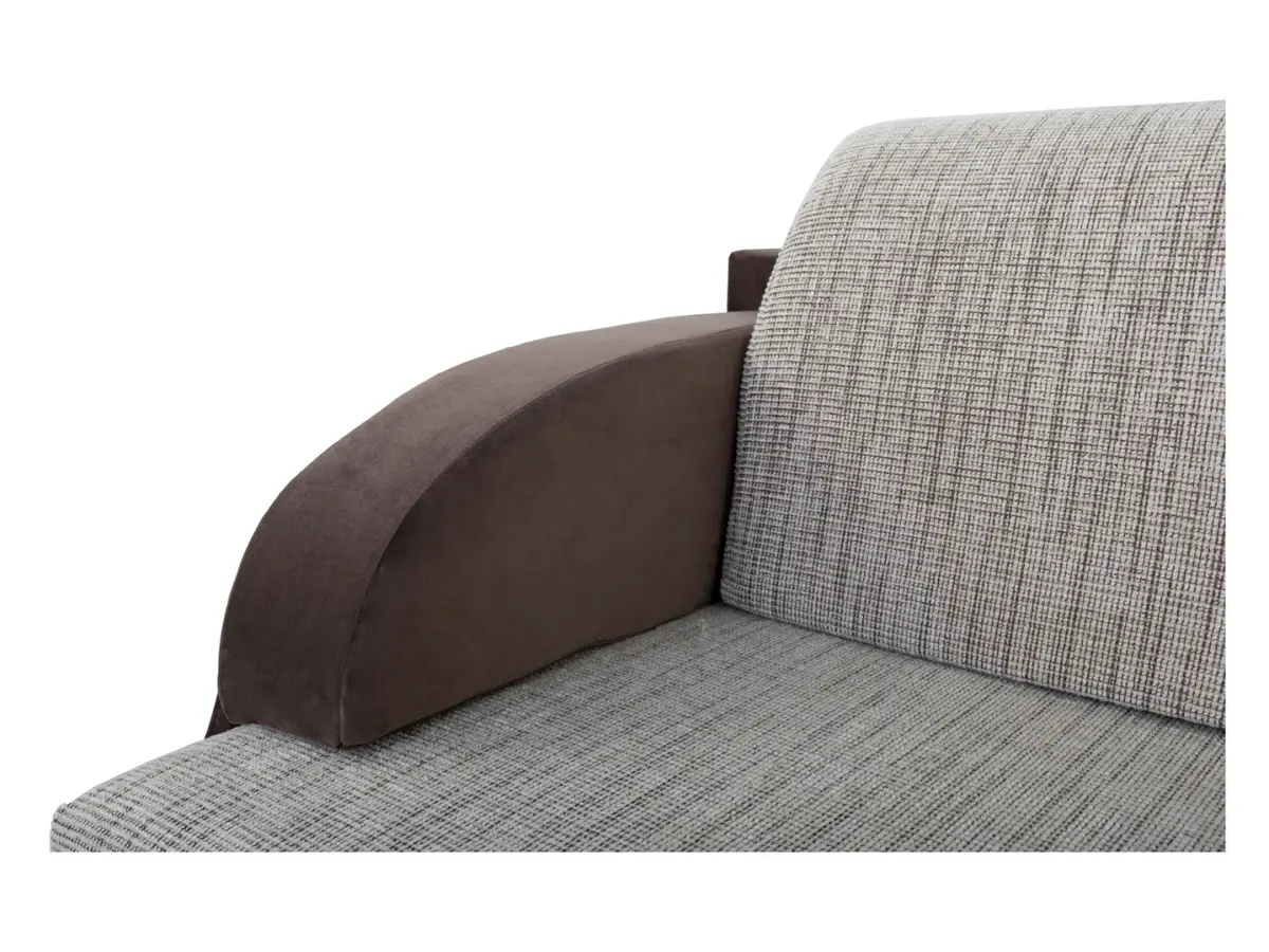 Sofá rinconera universal Merin con función de cama y 2 arcones marrón