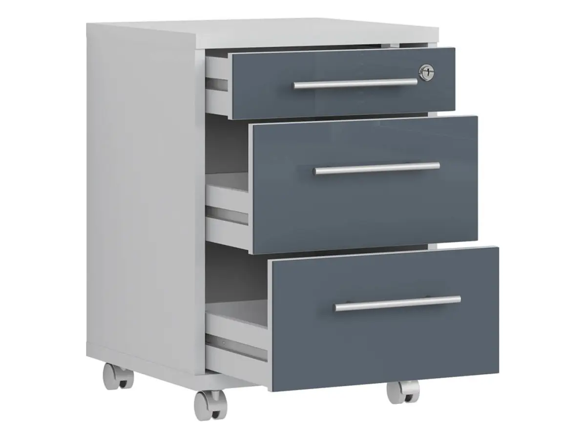 Cajonera Office Lux 40 cm gris claro/grafito