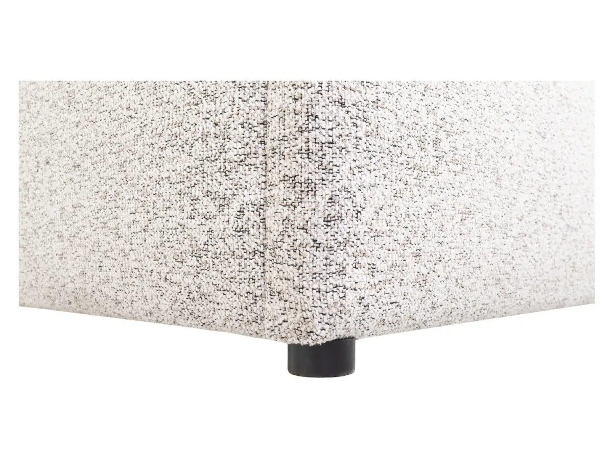 Cama tapizada Tripo 160x200 con somier y arcón beige