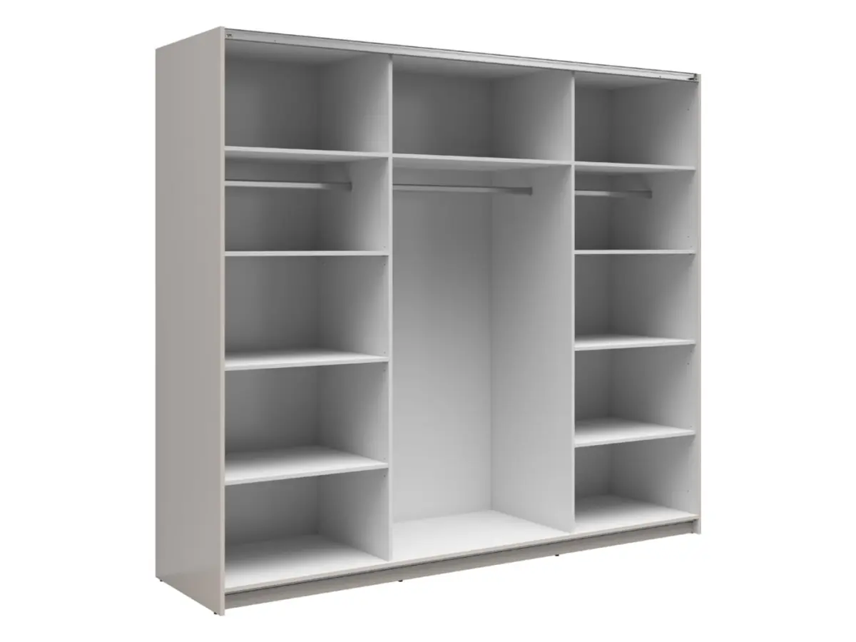 Armario de puertas correderas Tetrix 220 cm con espejo cachemira