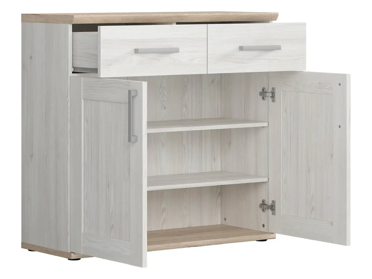 Cómoda Romance 96 cm con 2 puertas y 2 cajones alerce sibiu claro