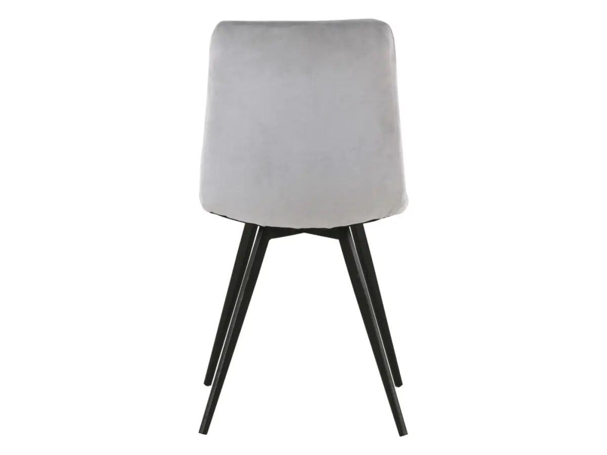 Стул мягкий Jamil бархатный серебряный