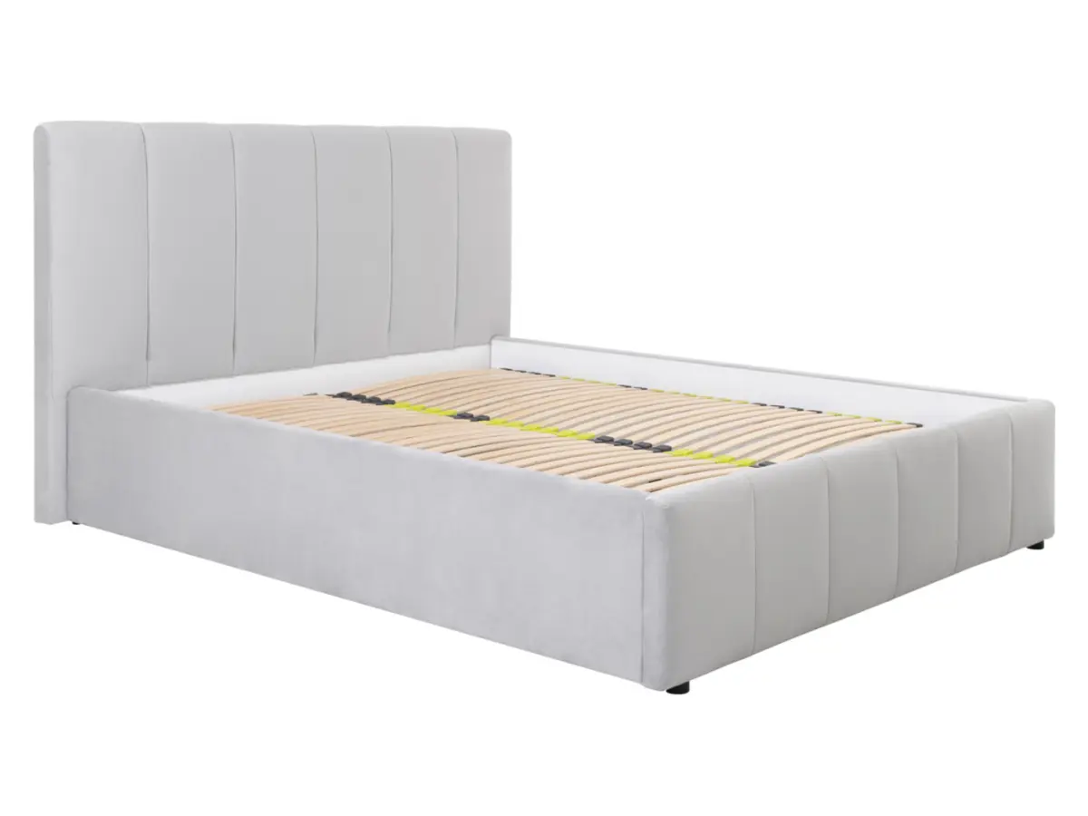 Cama tapizada Lones 160x200 gris
