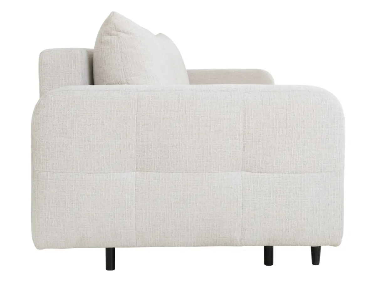 Диван тримісний Sorella розкладний з нішею для білизни шеніловий перловий