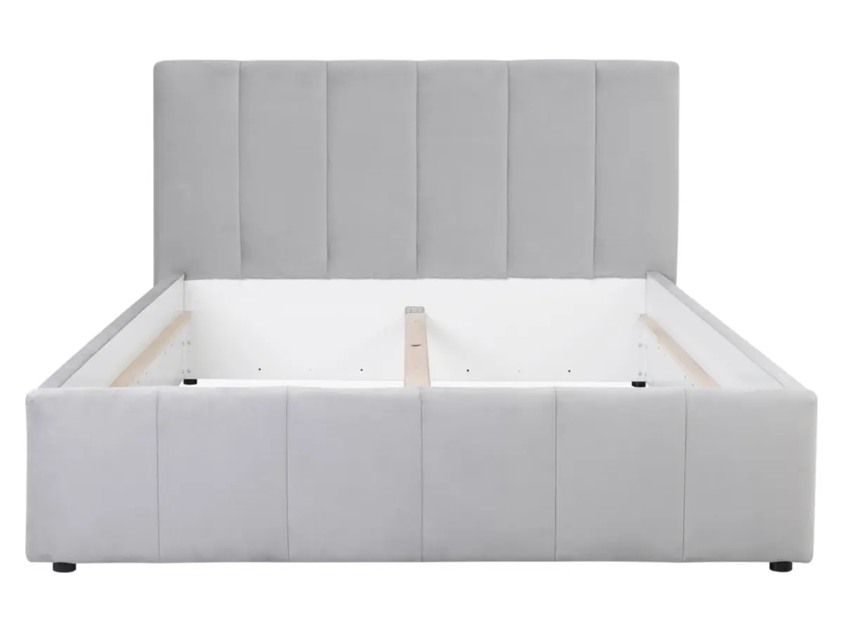 Cama tapizada Lones 160x200 gris