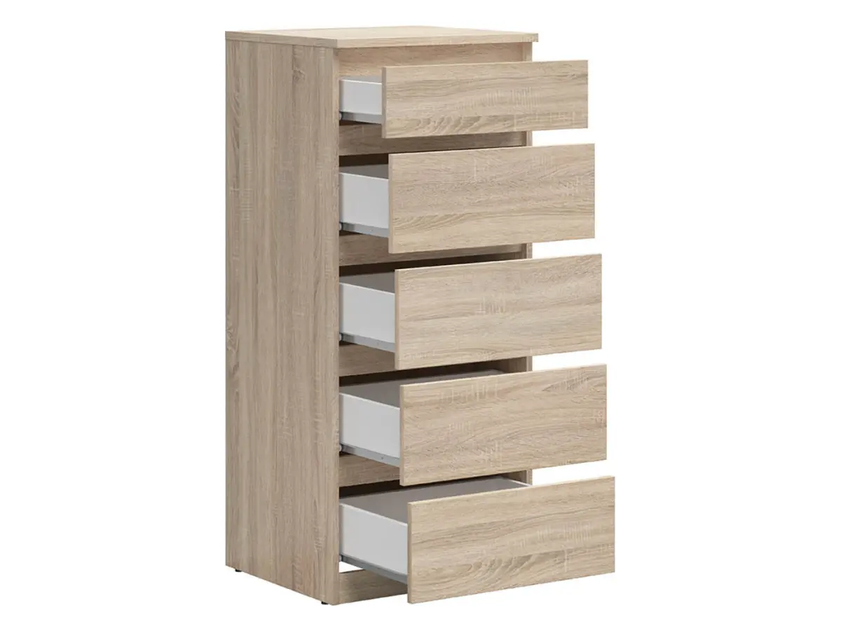 Cómoda Tetrix 50 cm con 5 cajones roble sonoma