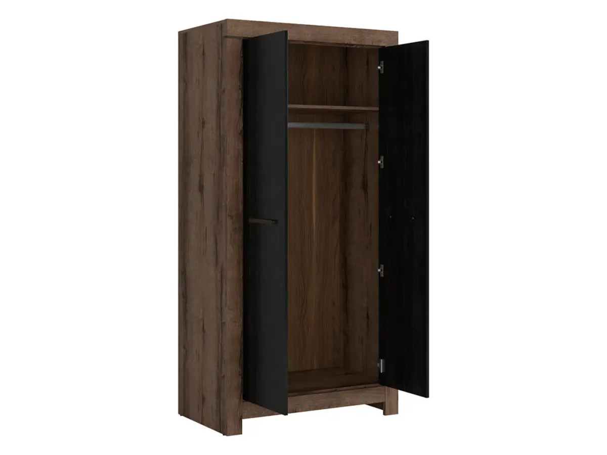 Шафа дводверна Balin 98 см дуб монастері/дуб чорний