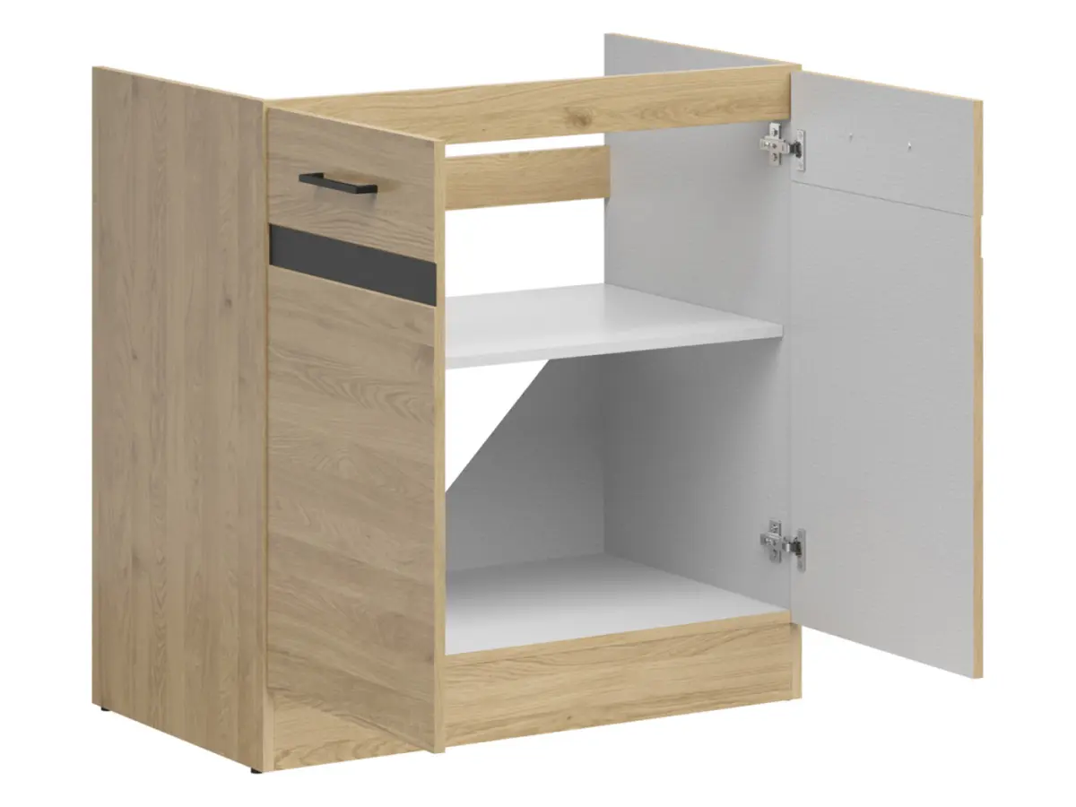 Mueble de cocina para fregadero Junona Line 80 cm con 2 puertas roble bernstein