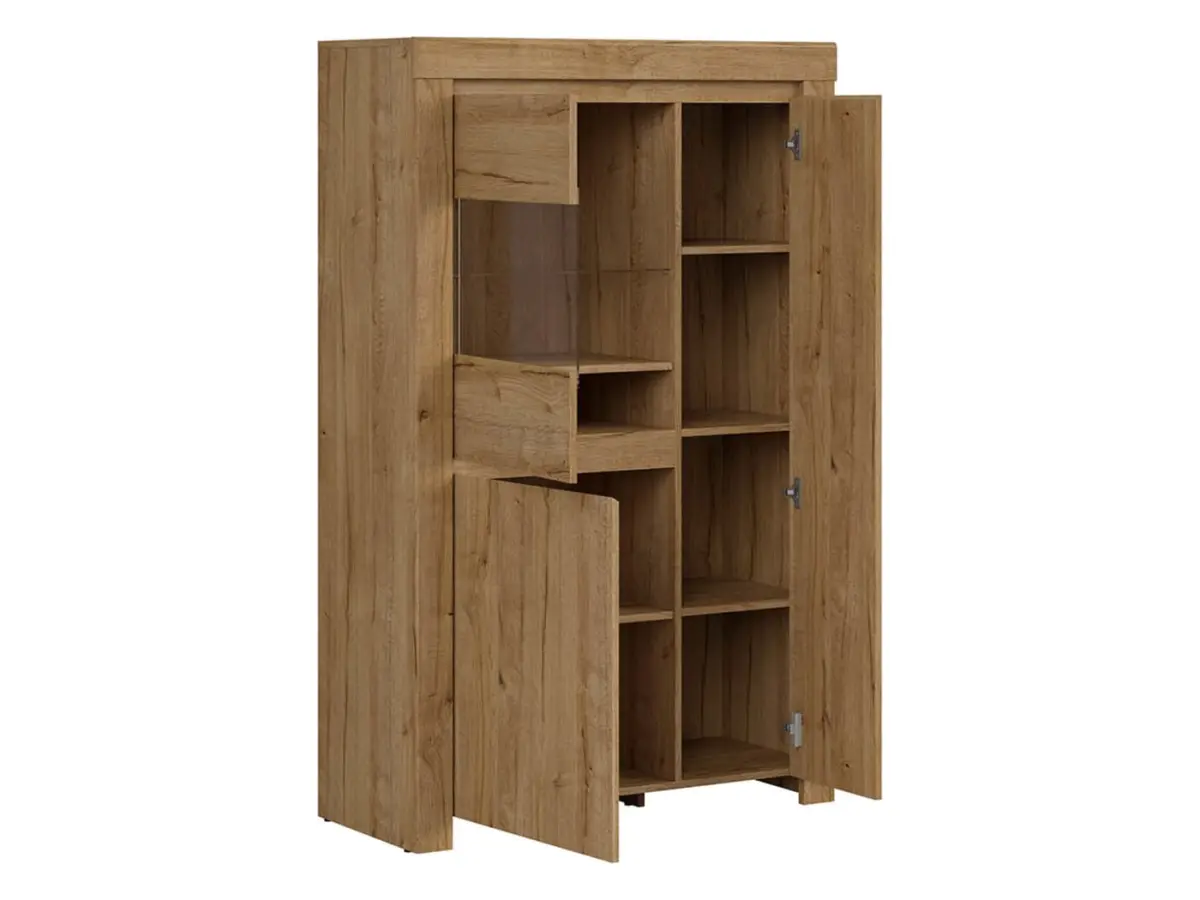 Vitrina Holten 98 cm con 3 puertas roble waterford