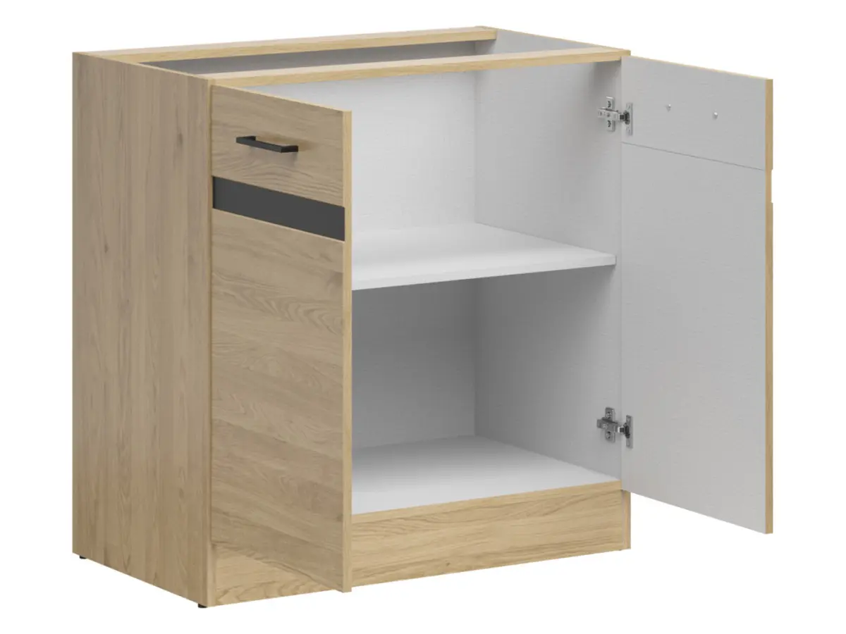 Armario bajo de cocina Junona Line 80 cm con 2 puertas roble bernstein