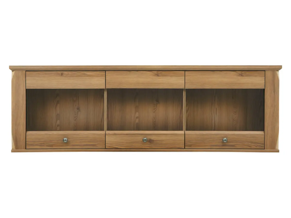 Витрина навесная Bergen 156 см с 3 дверцами лиственница сибиу золотая