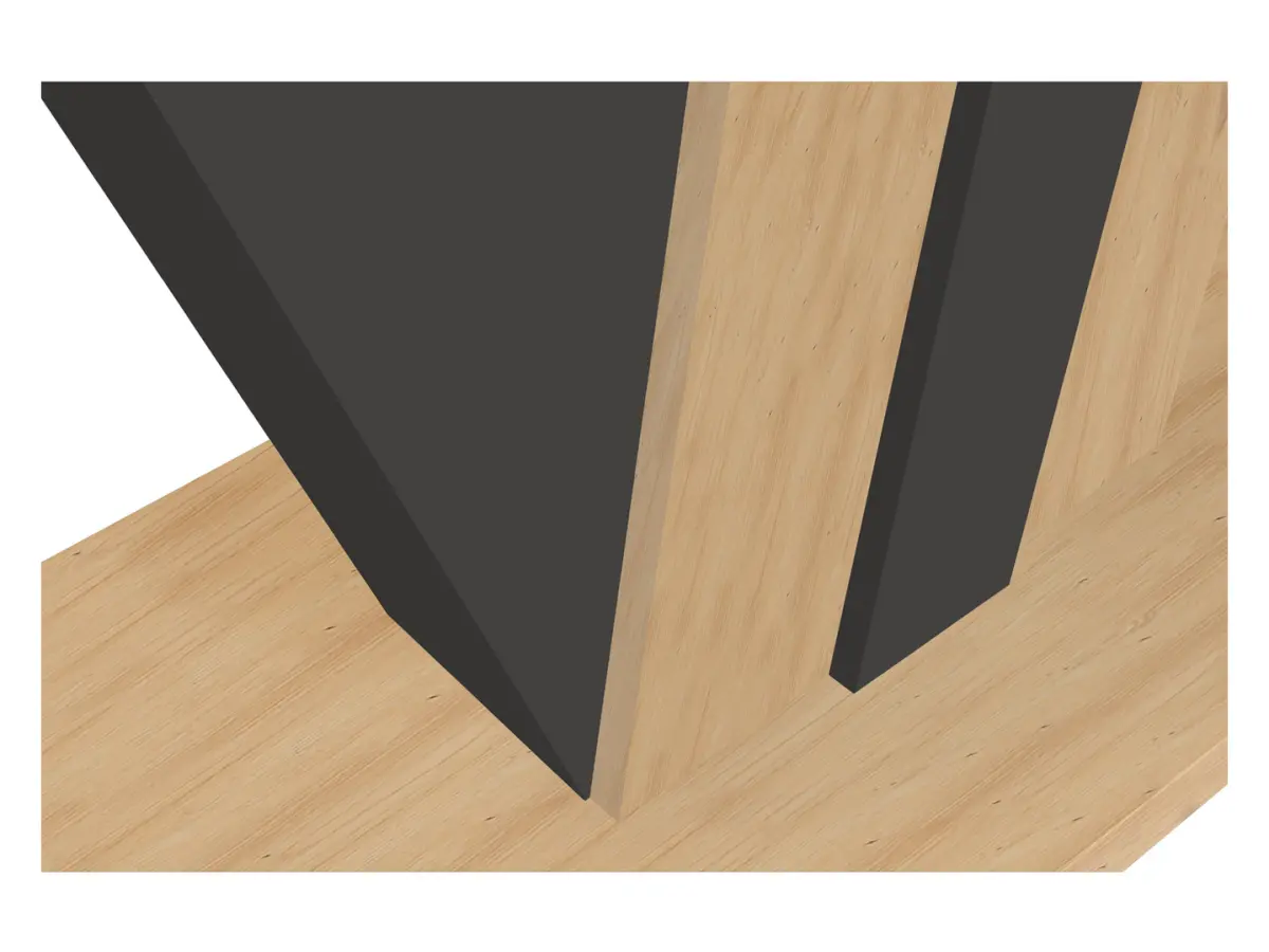 Mesa extensible Zatar 125/170x75 roble artisan/negro