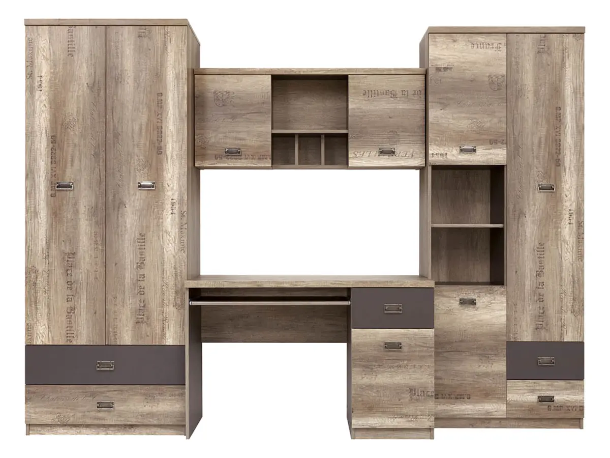 Mueble de salón Malcolm 206 cm roble canyon monument