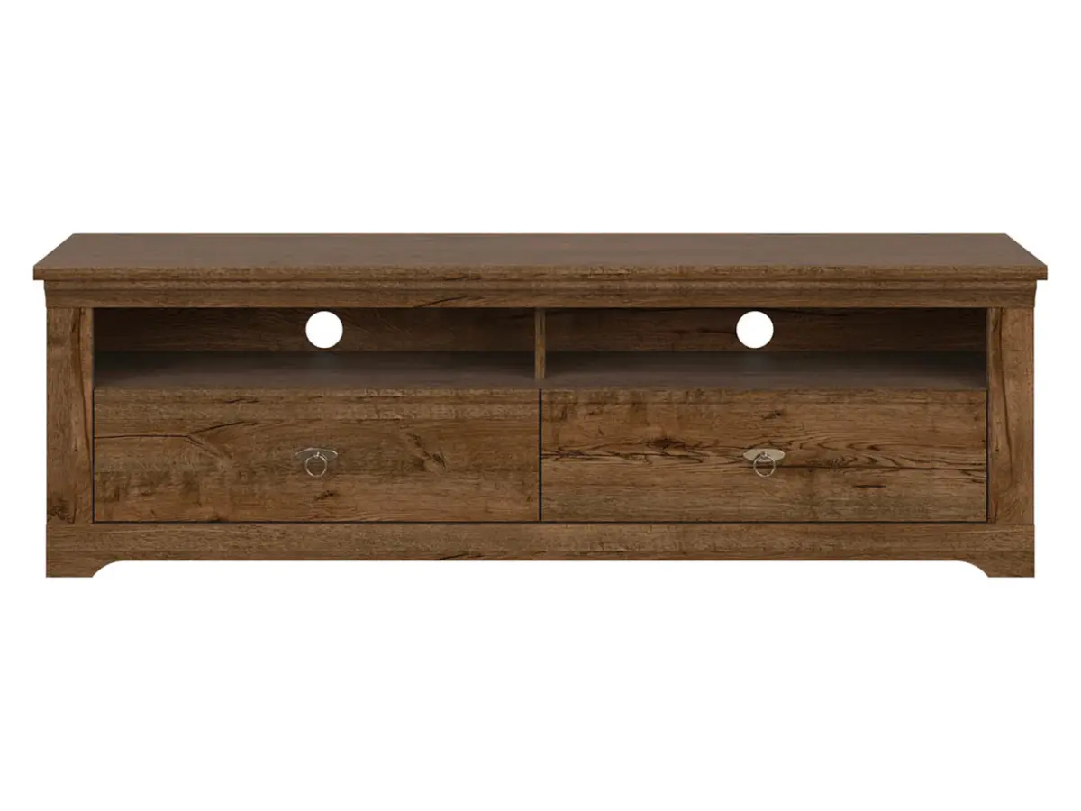 Mueble RTV Patras 153 cm con 2 cajones y un estante roble april
