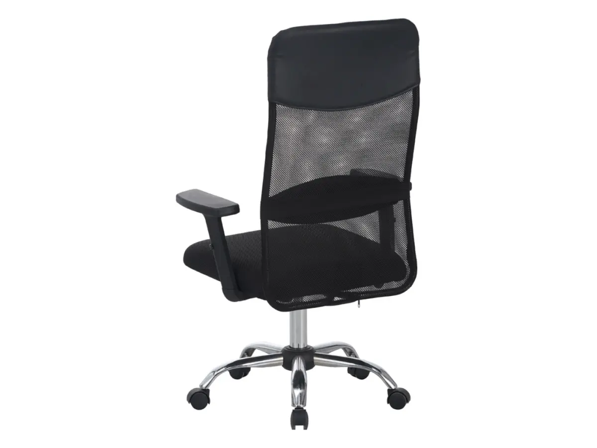 Silla giratoria Alex con reposabrazos ajustable negra