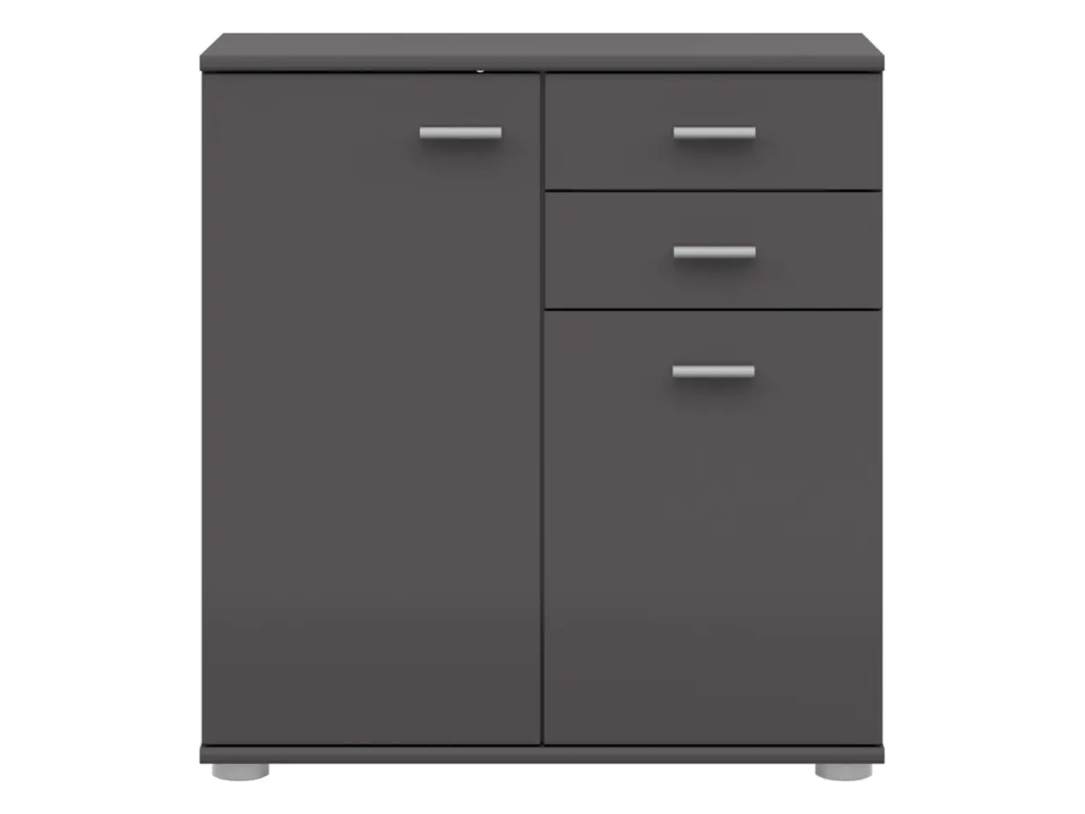 Cómoda Noeda 71 cm con 2 puertas y 2 cajones grafito