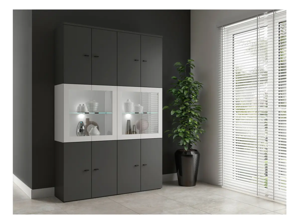 Armario System 64 con 2 puertas grafito