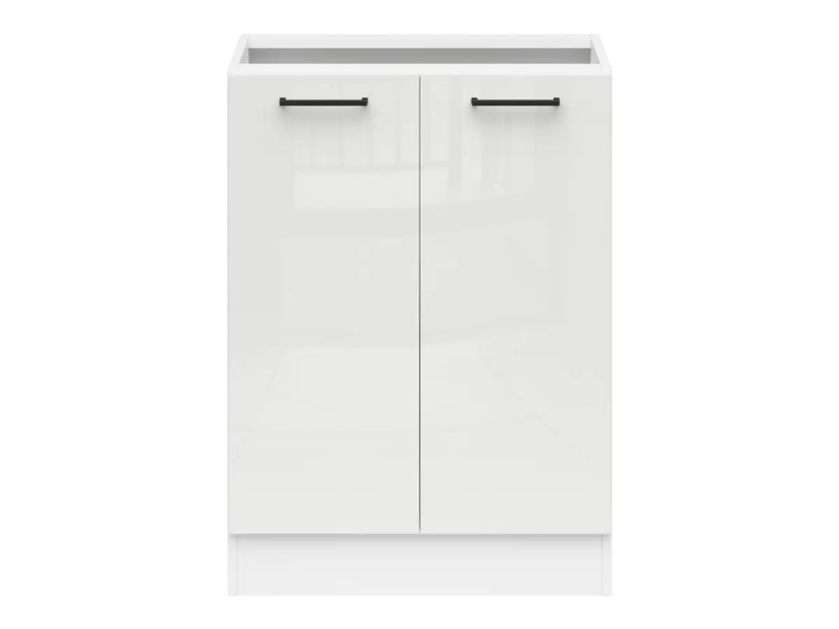 Armario de cocina inferior Junona Line 60 cm blanco tiza brillo