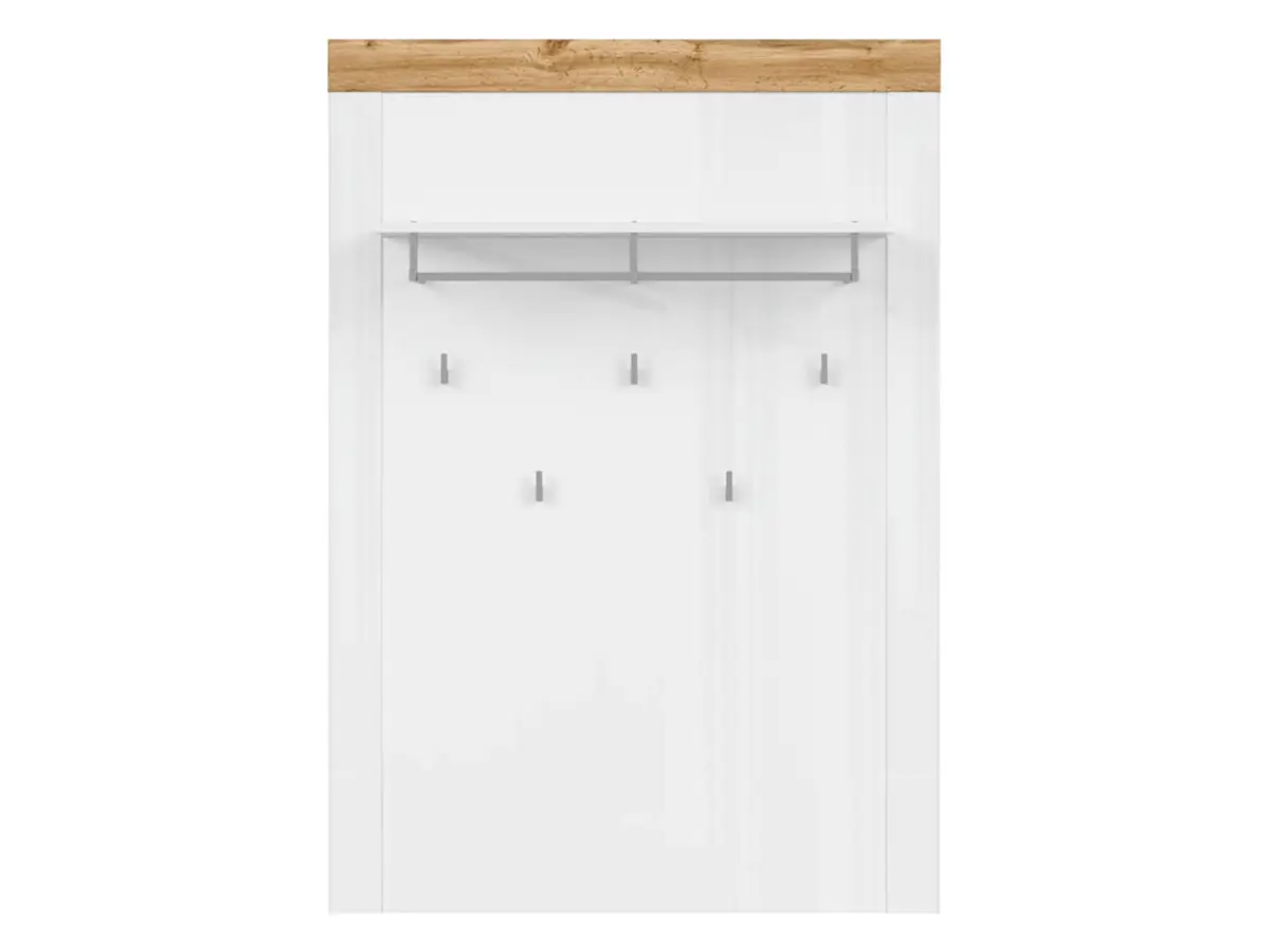 Perchero de pared para recibidor Holten 93x132 cm blanco brillo