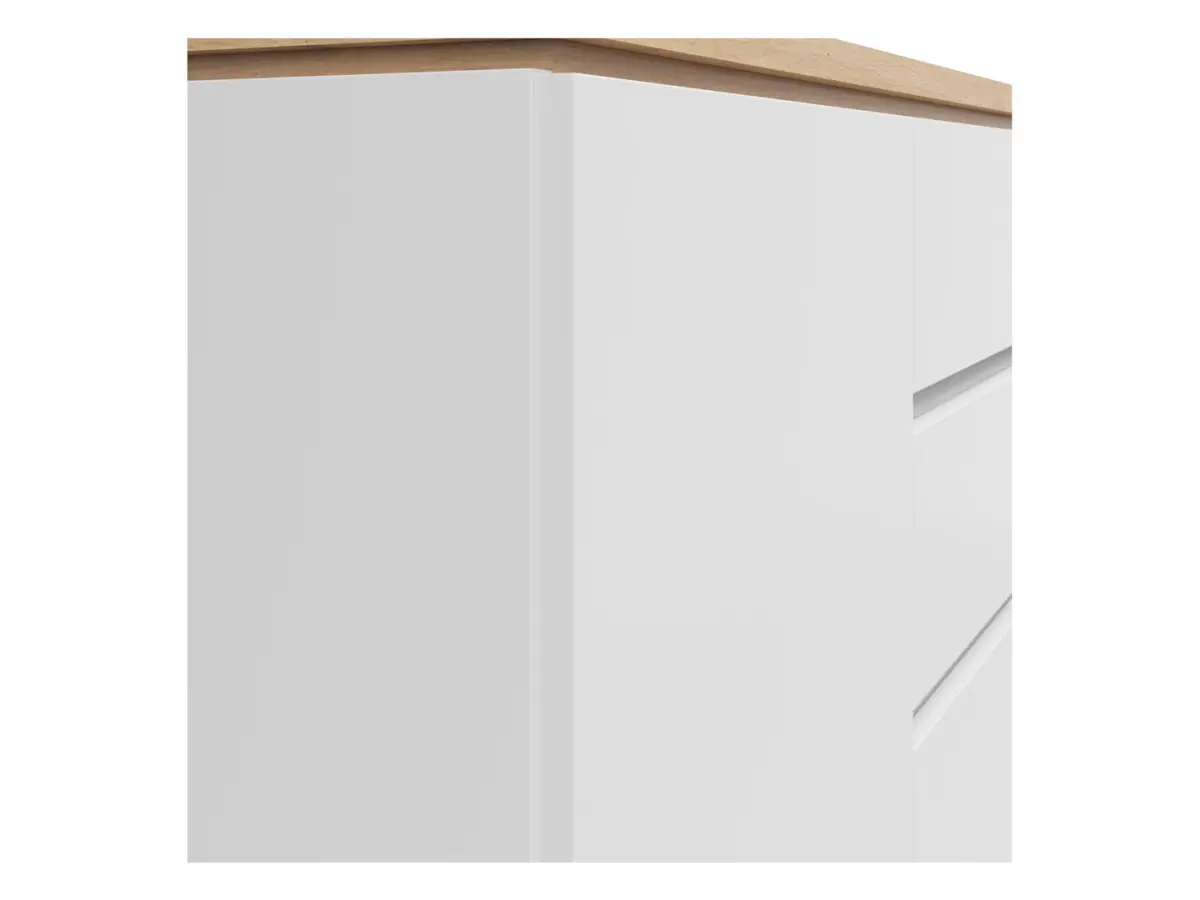 Cómoda Yamael 139 cm con 3 puertas y 2 cajones blanca