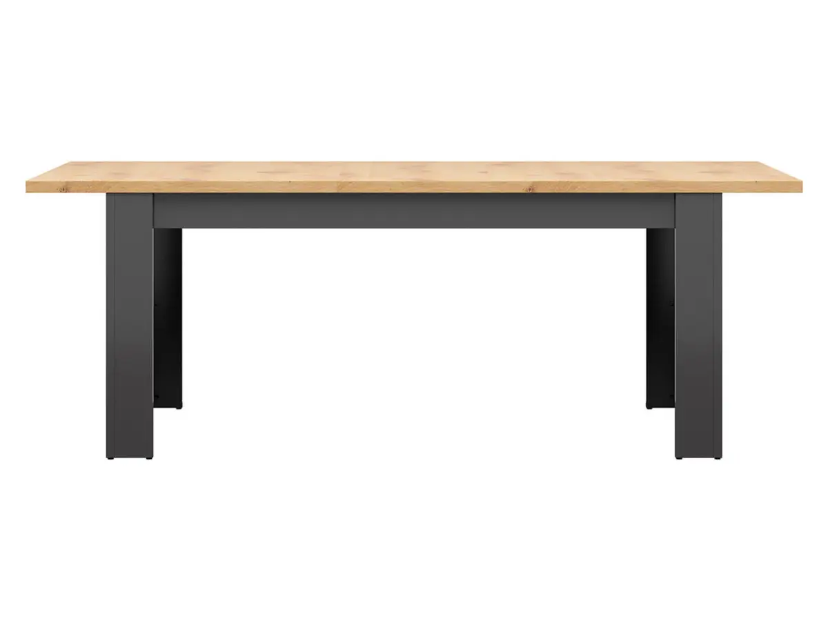 Mesa extensible Hesen 160/200x90 roble artisan/grafito