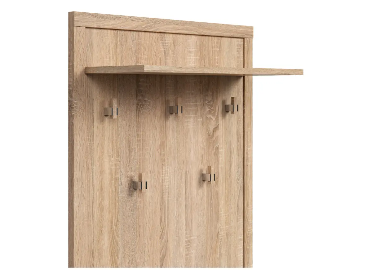 Wall-mounted hallway coat rack Kaspian sonoma oak