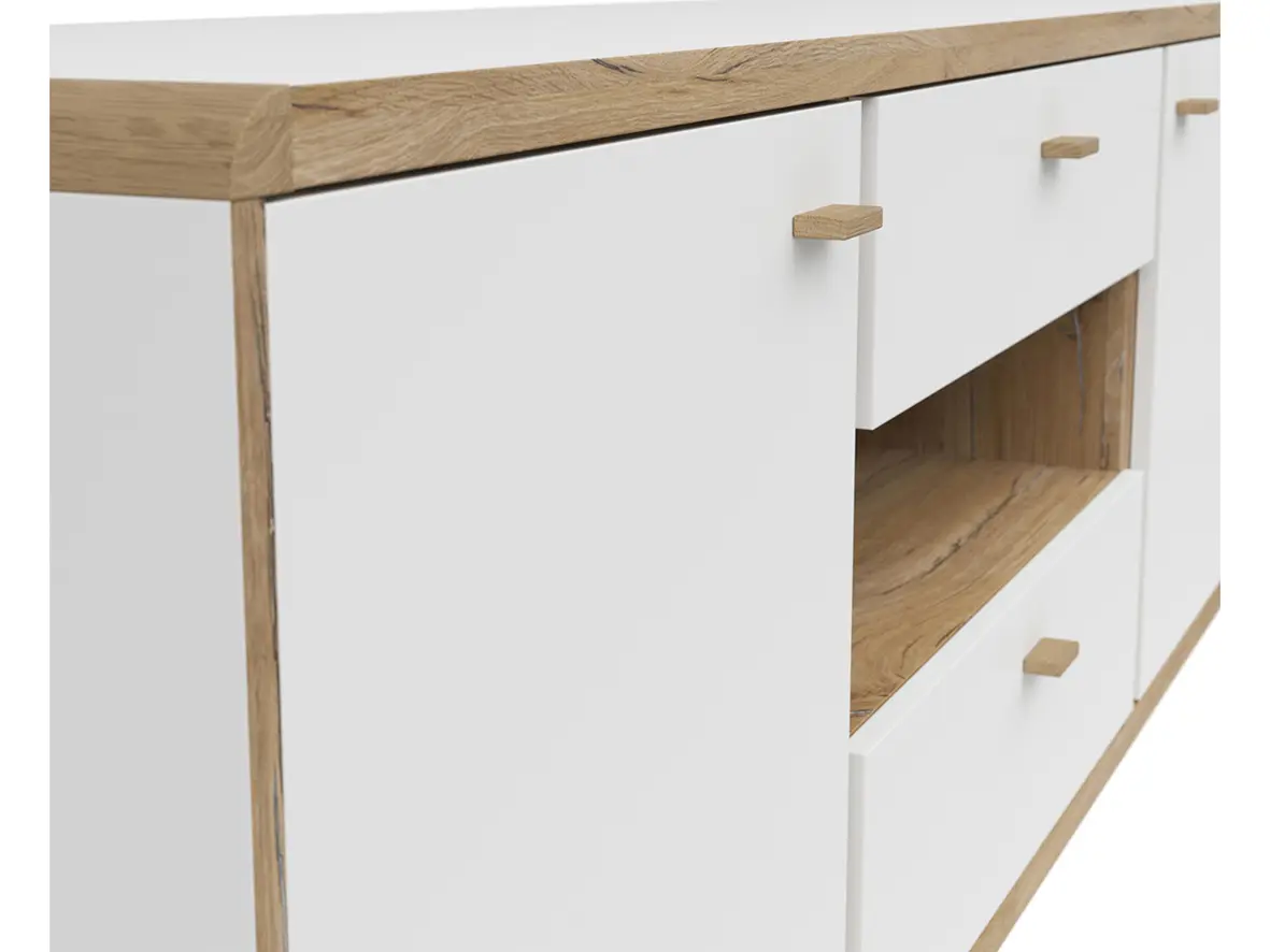 Тумба RTV Ronda 178 см з 2 дверцятами та 2 шухлядами біла