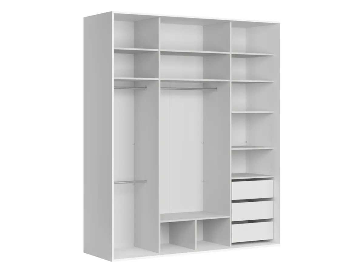 Armario de puertas correderas Flex 200 cm con espejo blanco/roble mauvella
